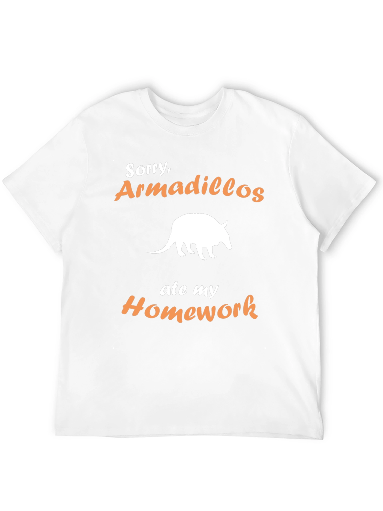 Black Armadillo Homework T-Shirt - Funny Animal Tee view 12