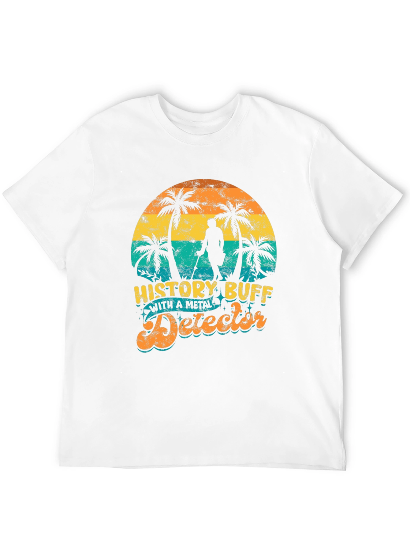 Black History Buff Metal Detector Black T-Shirt view 12