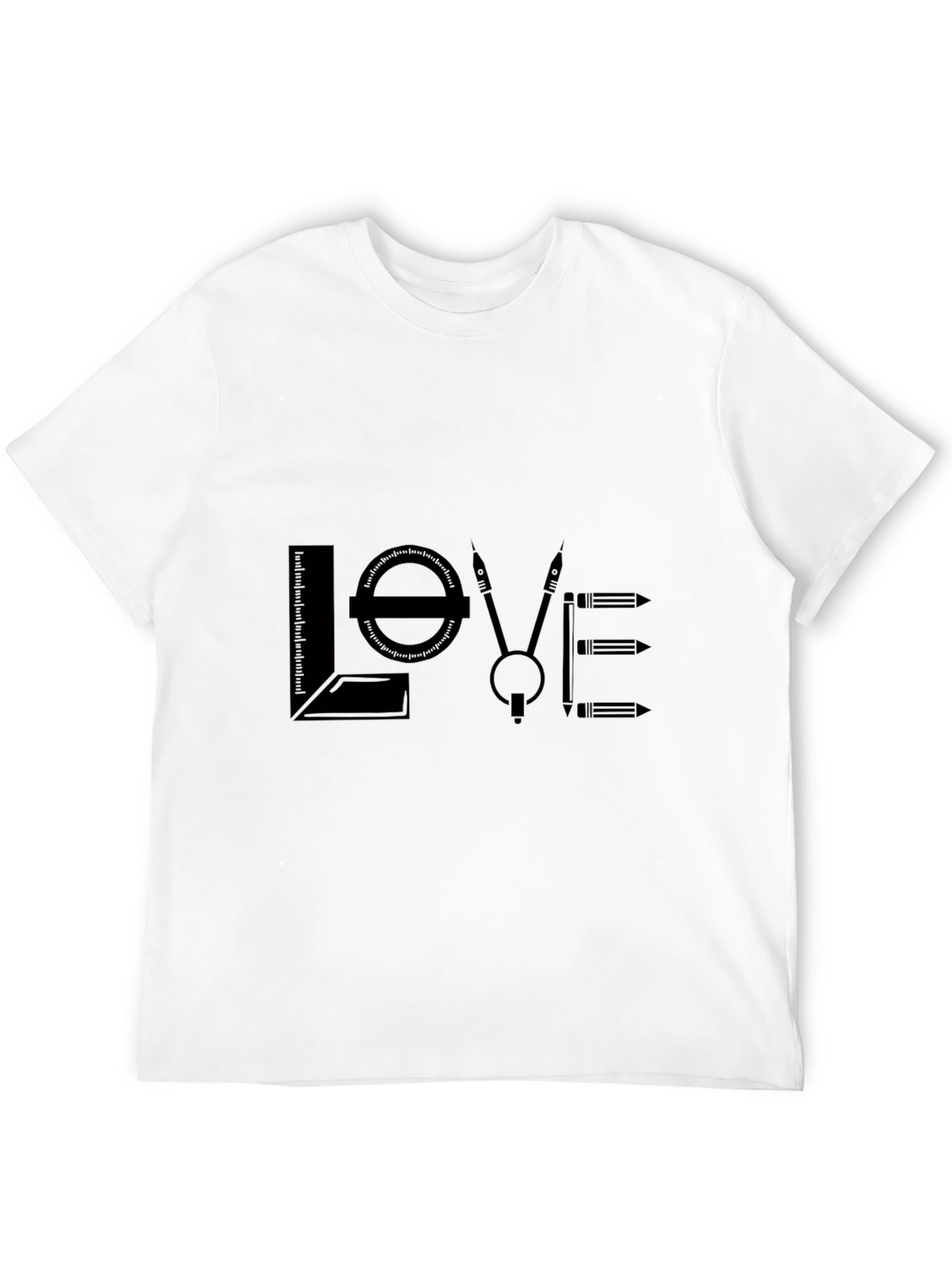 Black Architect Love Graphic T-Shirt - Black Cotton Blend view 12