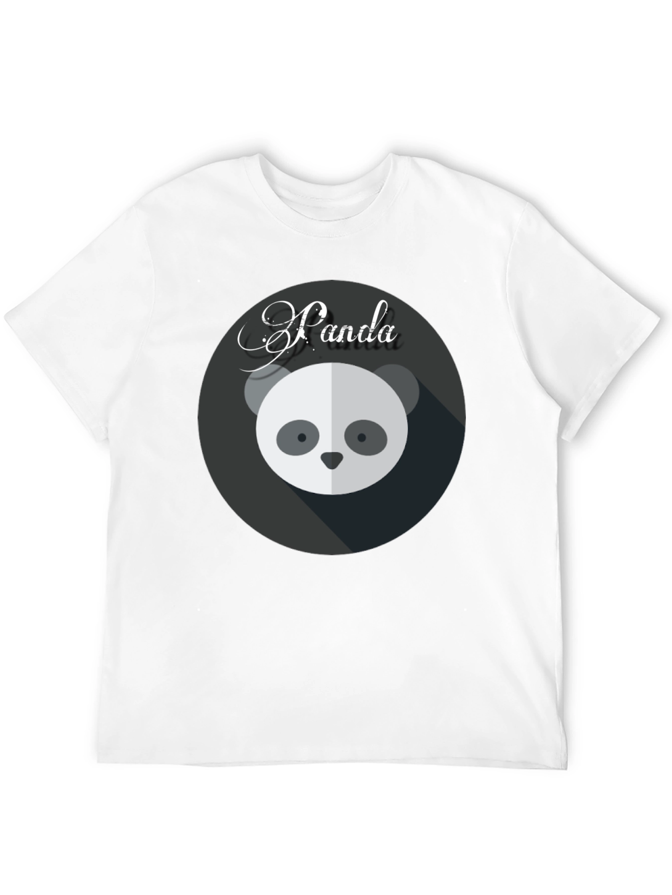 Black Cute Panda Graphic Black T-Shirt view 12