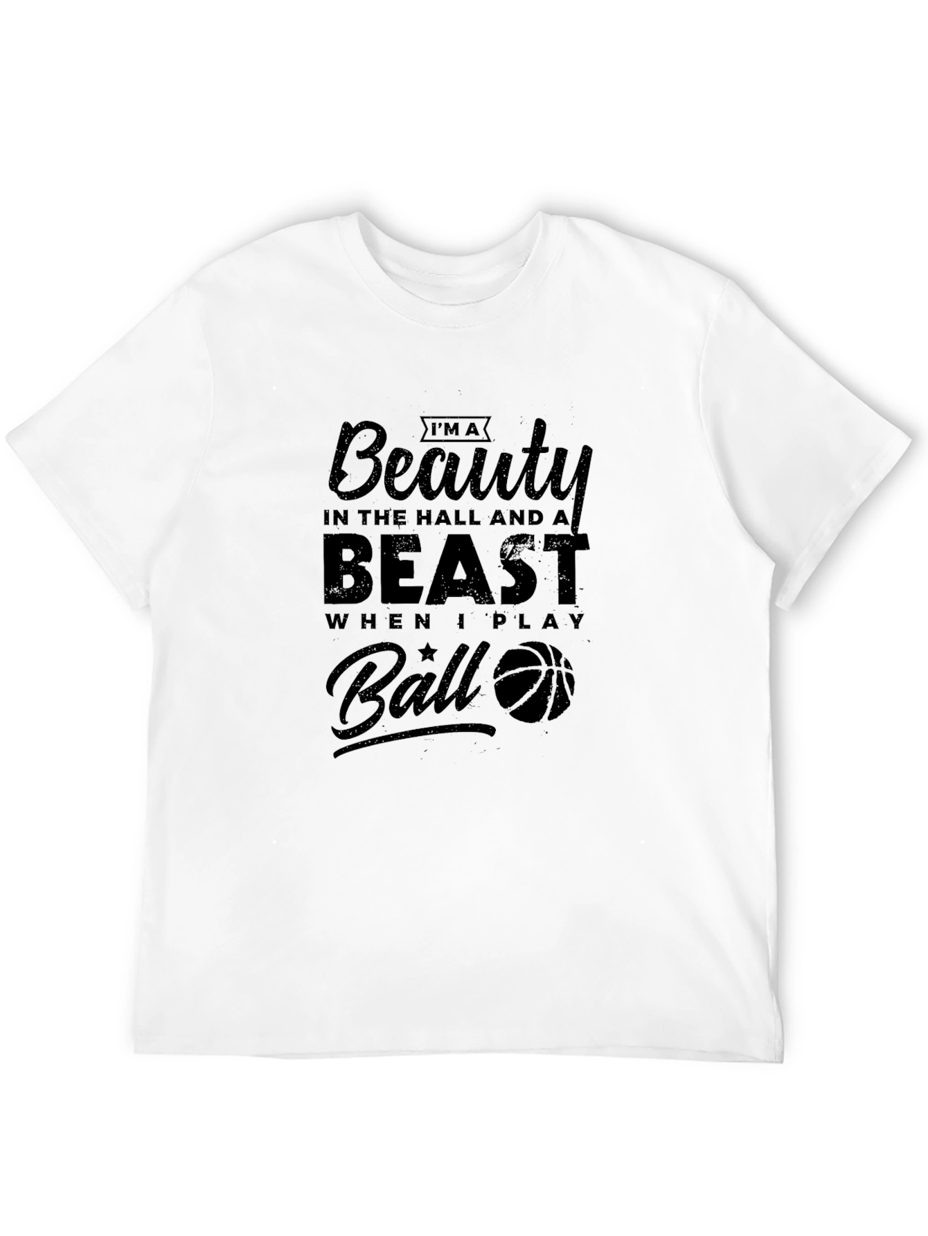 Black Beauty and Beast Basketball T-Shirt view 12