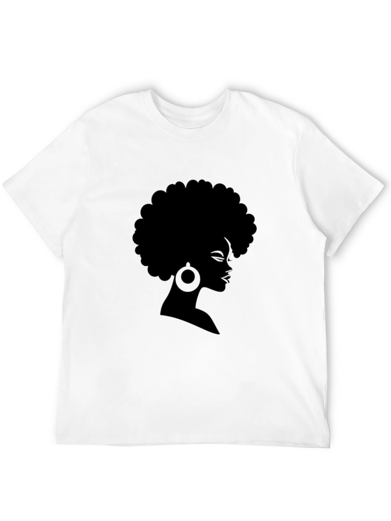 Black Afro Woman Silhouette T-Shirt - 12