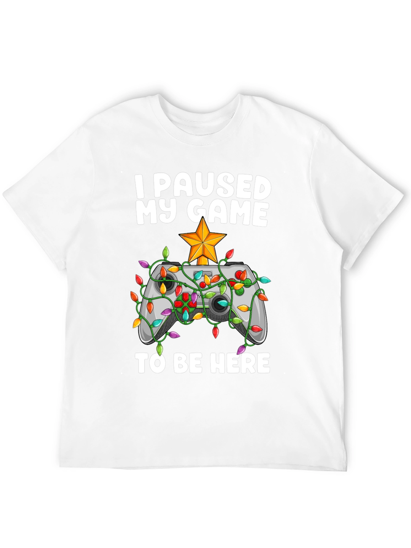 Black I Paused My Game To Be Here Gamer Holiday T-Shirt view 12