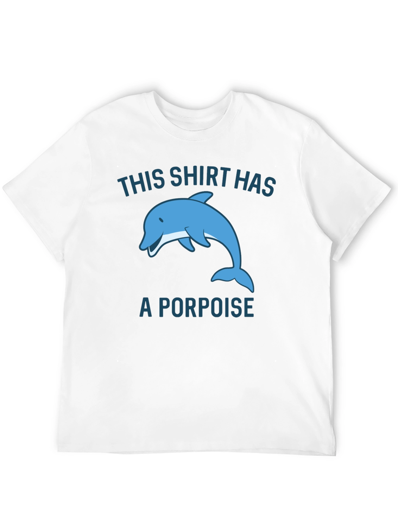 Black Funny Porpoise Graphic T-Shirt view 12