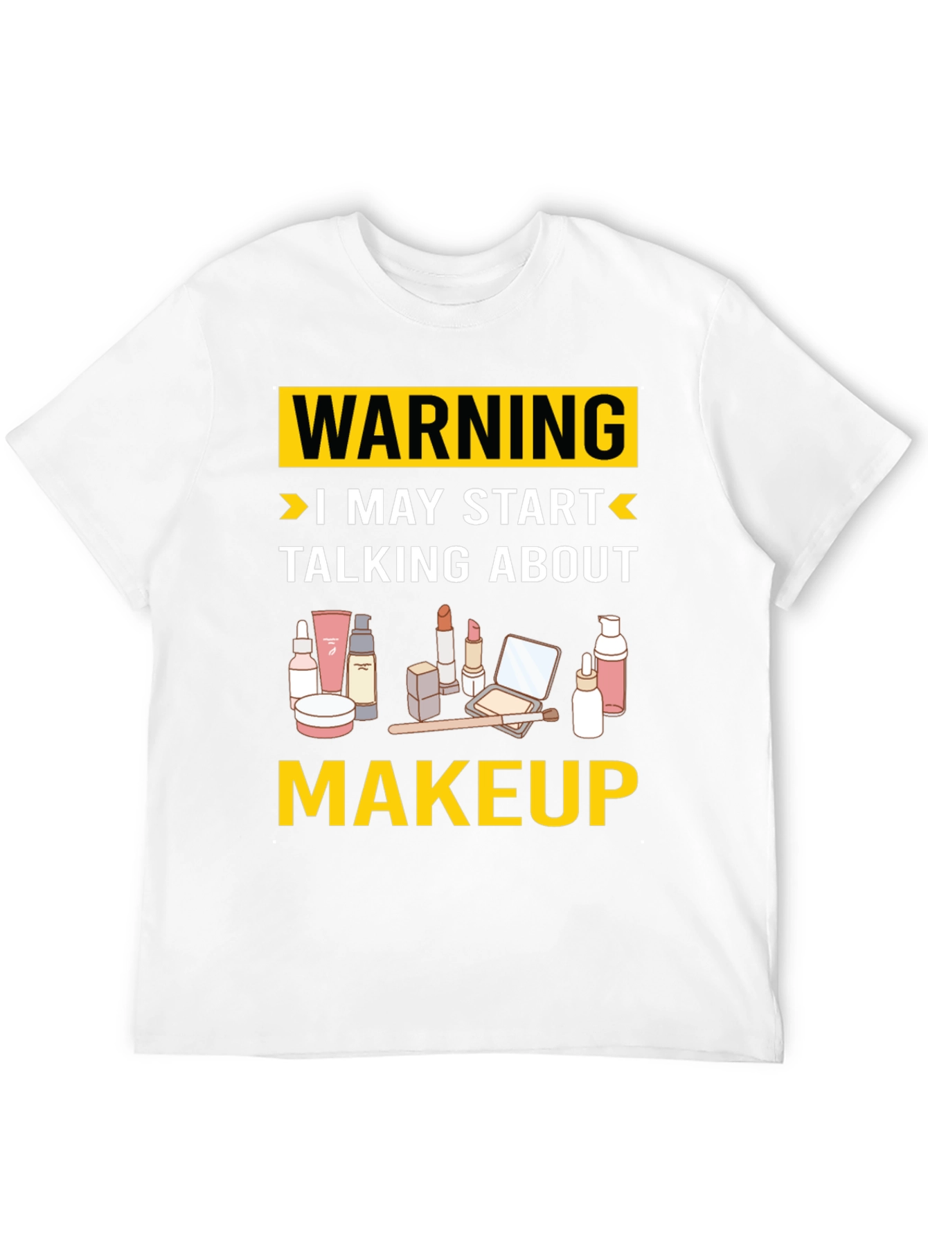 Black Warning Makeup T-Shirt view 12