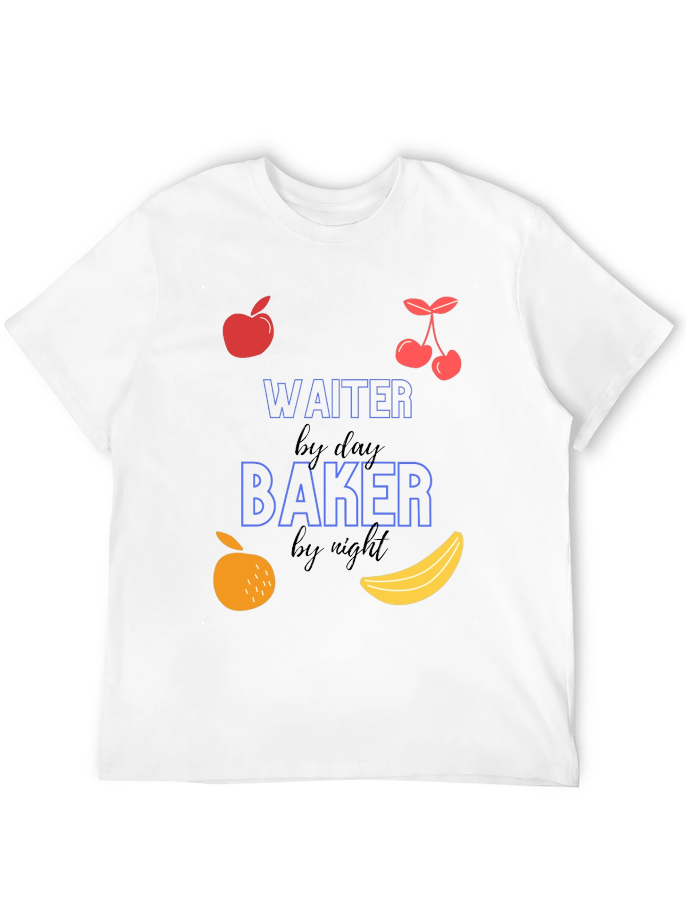 Black Waiter by Day Baker by Night Funny T-Shirt view 12