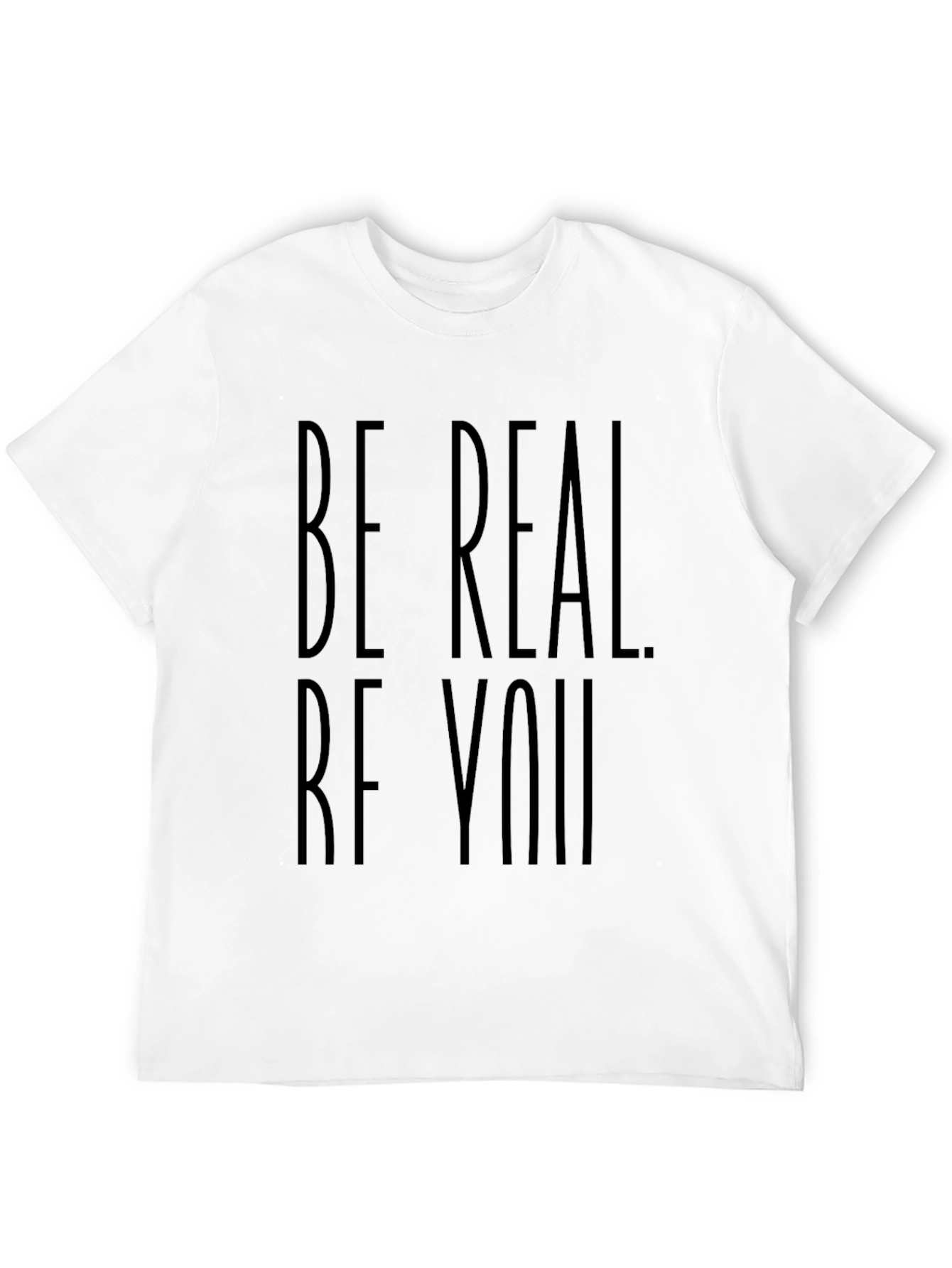 Black Be Real Be You Black Graphic Tee view 12