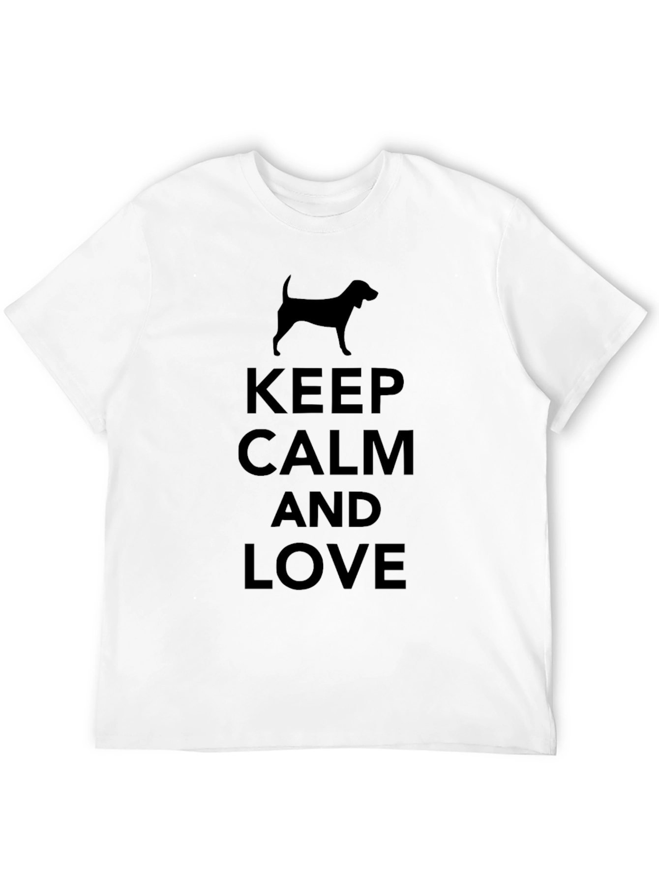 Black Keep Calm & Love Dog Black Graphic Tee view 12