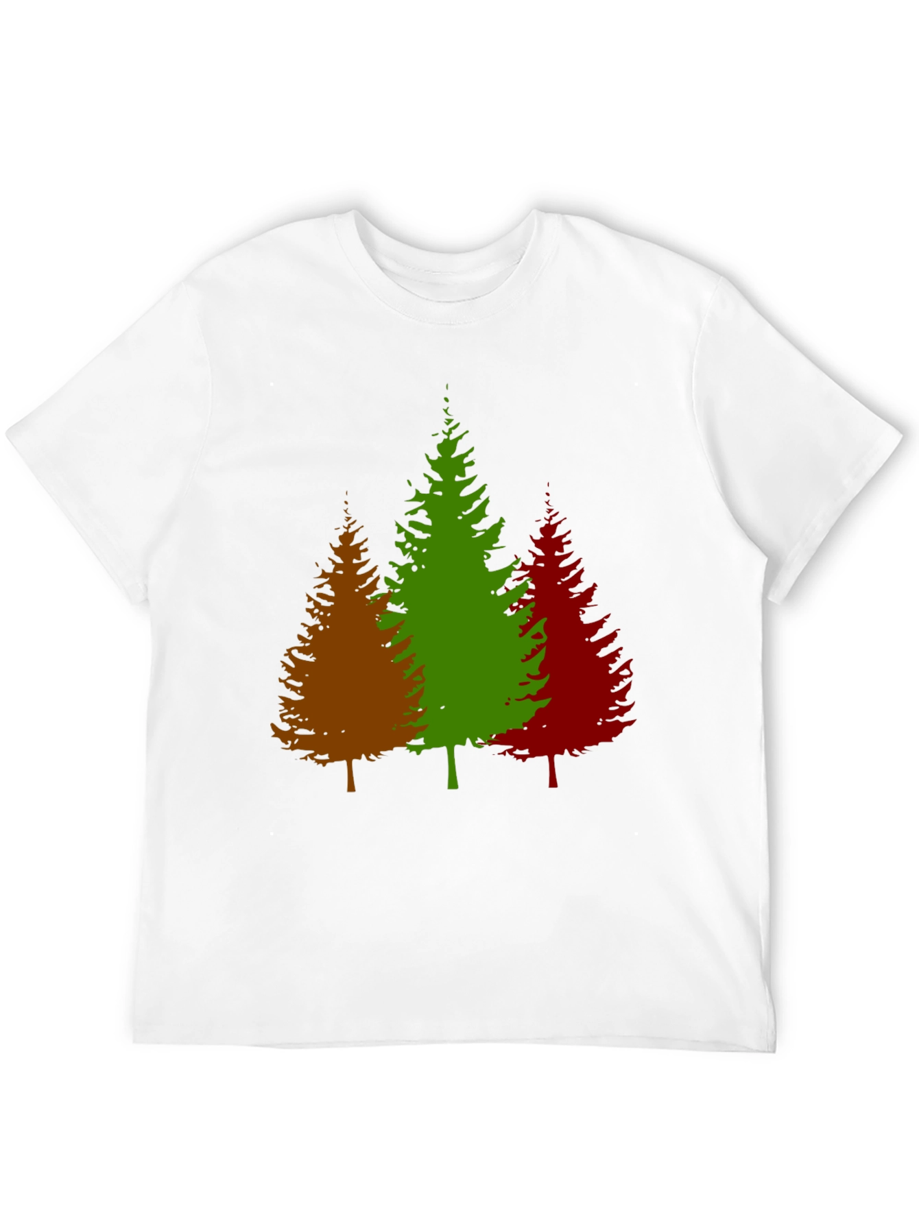 Black Colorful Evergreen Tree Graphic T-Shirt view 12