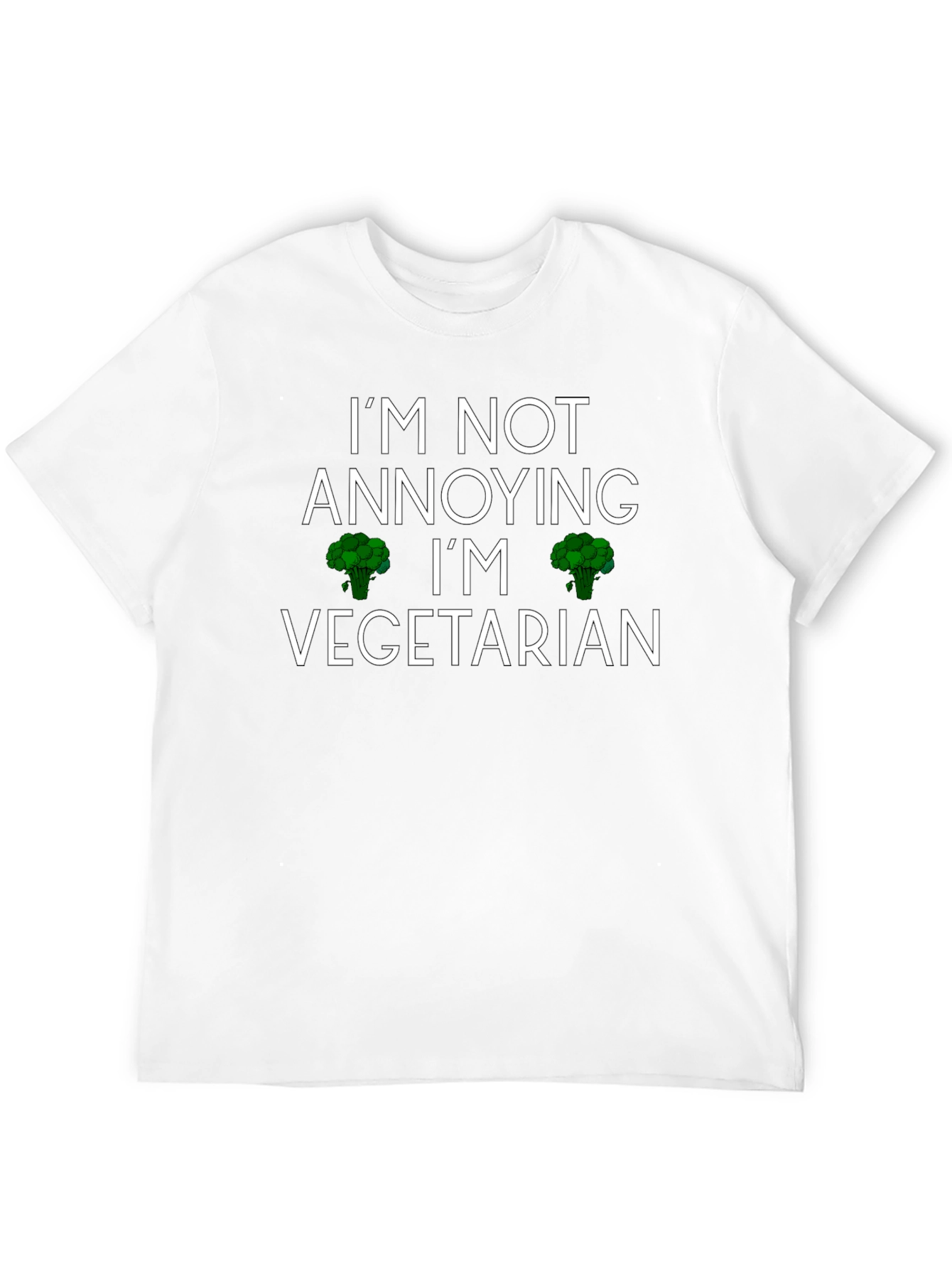 Black Vegetarian Broccoli Graphic T-Shirt - Black view 12