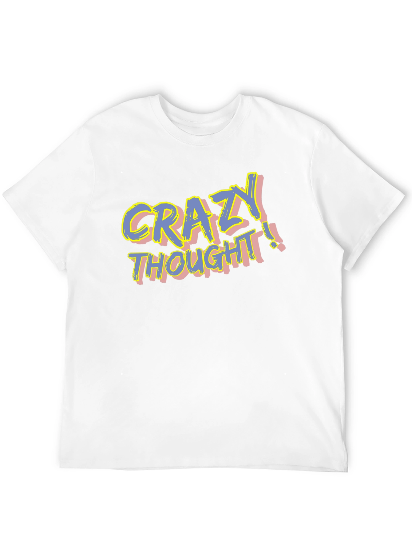 Black Crazy Thought Graphic T-Shirt - Men's Black Tee view 12
