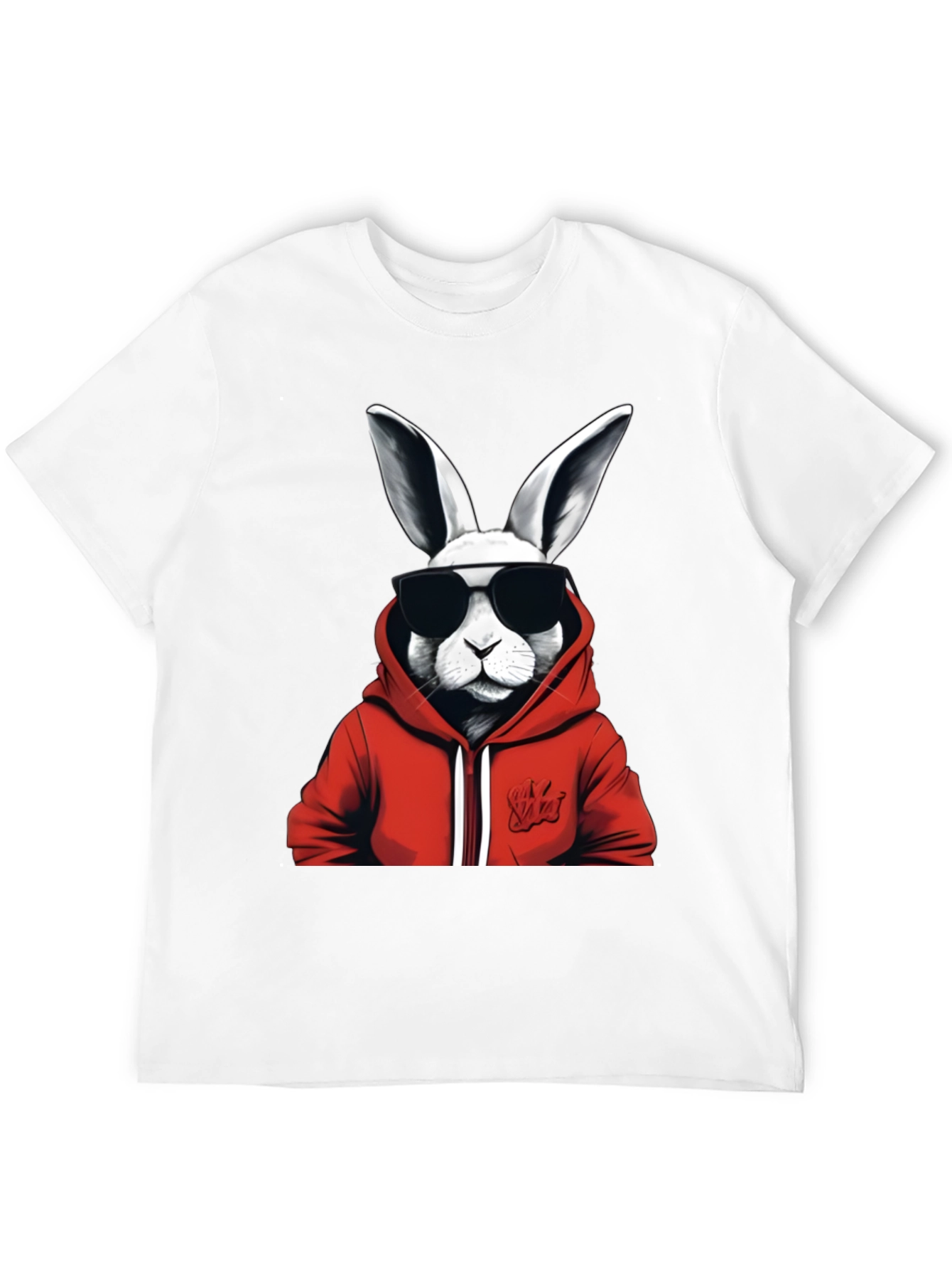Black Cool Rabbit Graphic Tee - Black view 12