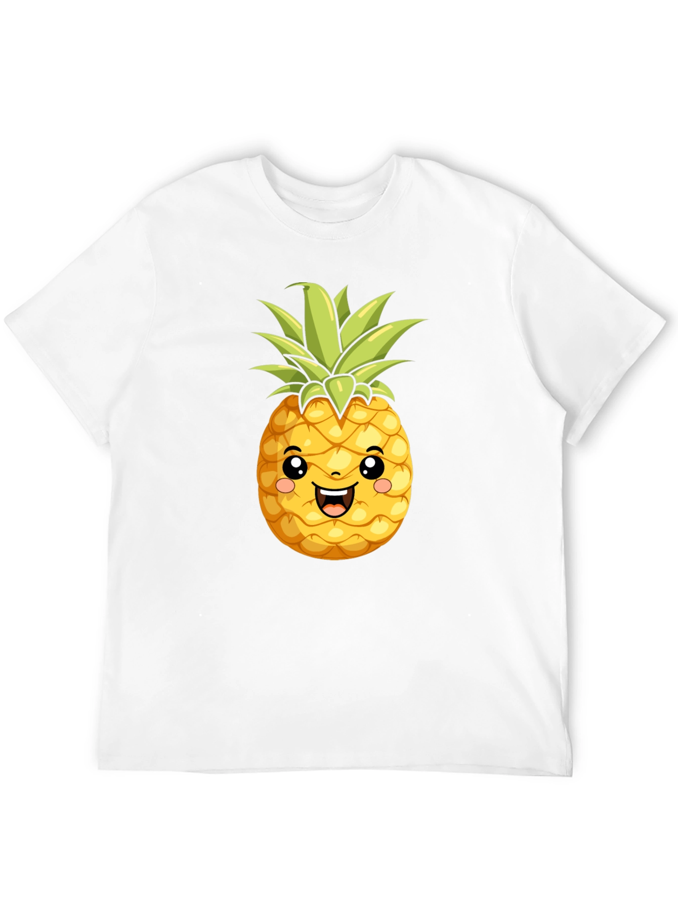 Black Cute Pineapple Graphic Black T-Shirt view 12