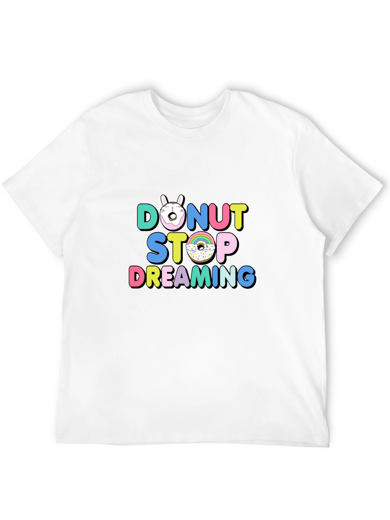 Black Donut Stop Dreaming Graphic T-Shirt view 12