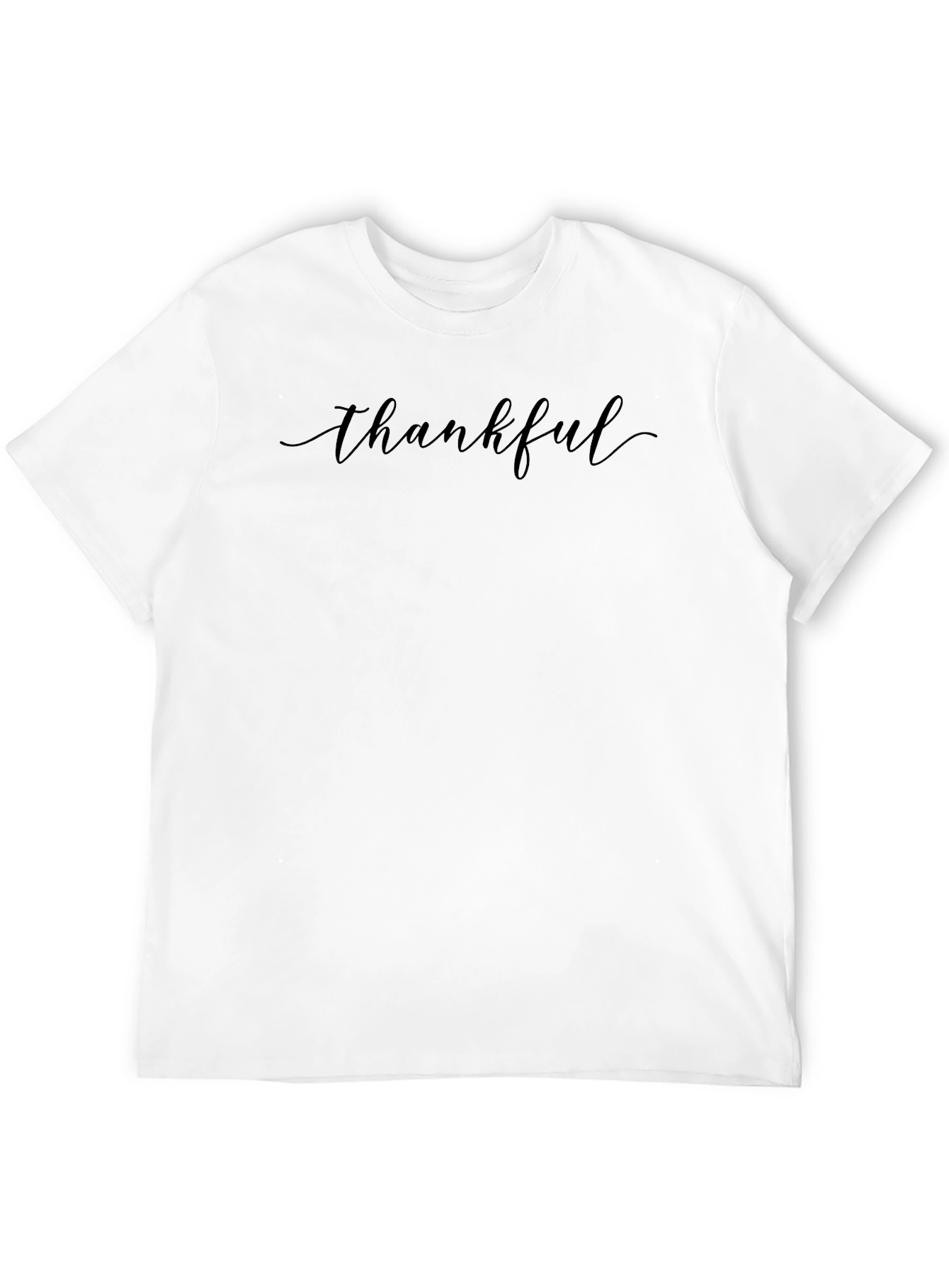 Black Thankful Graphic Tee - Black Cotton Blend view 12