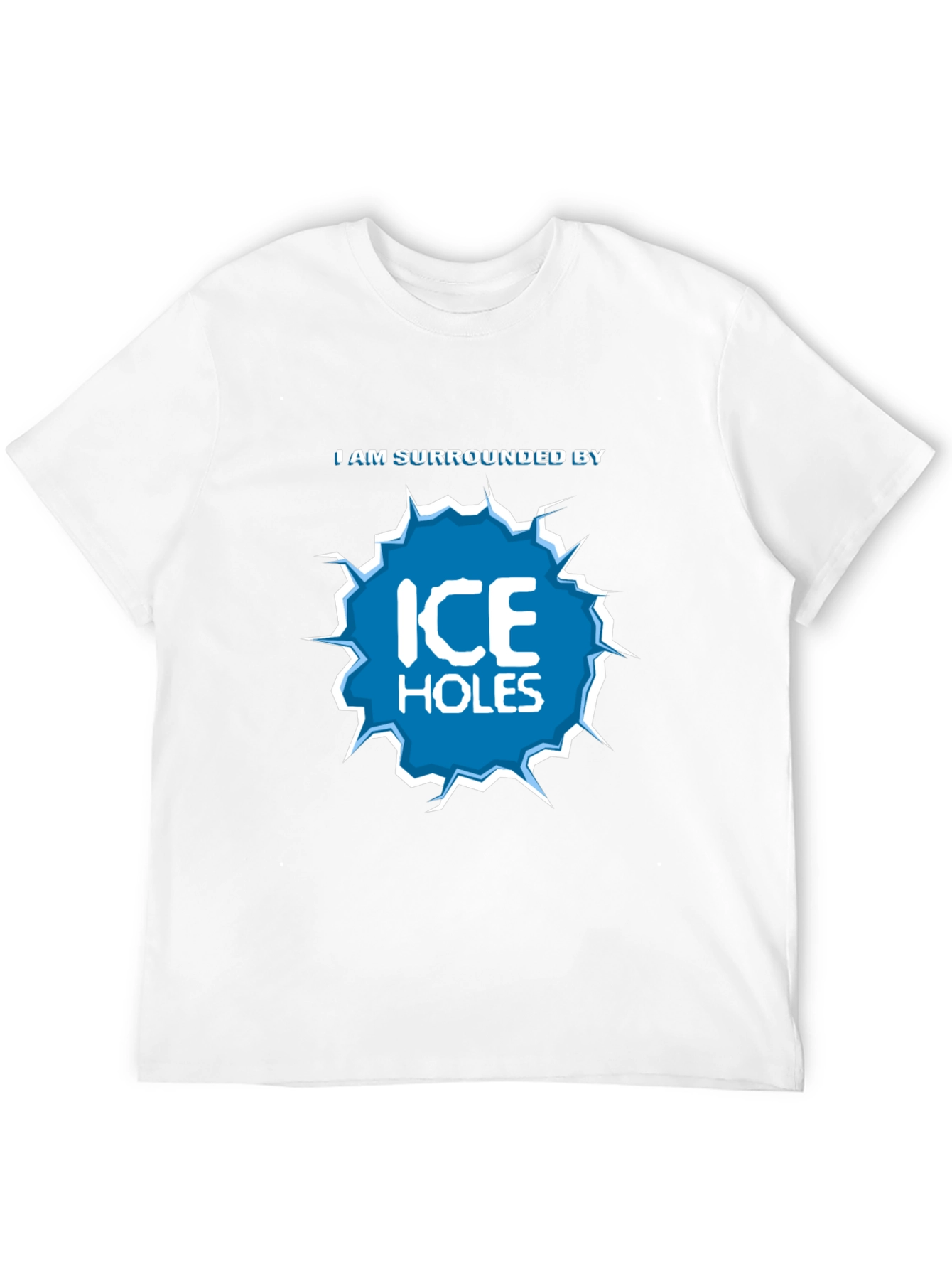 Black I Am Surrounded by Ice Holes Graphic T-Shirt view 12