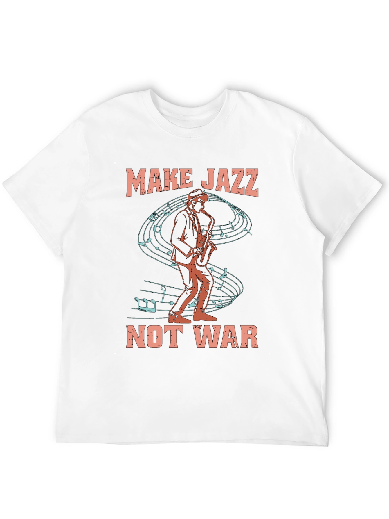 Black Make Jazz Not War T-Shirt view 12