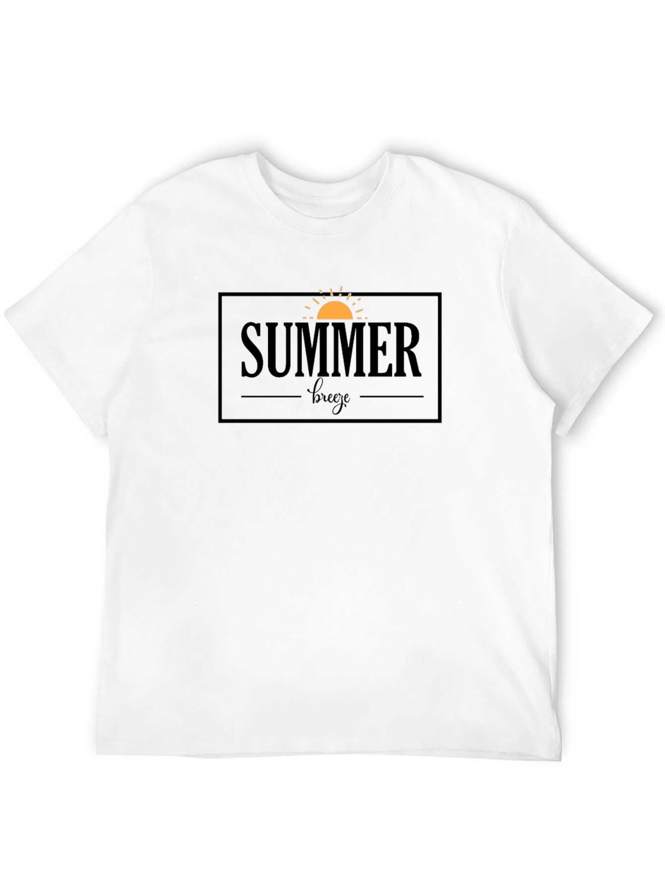 Black Summer Breeze Graphic Tee - Black Cotton Casual Shirt view 12