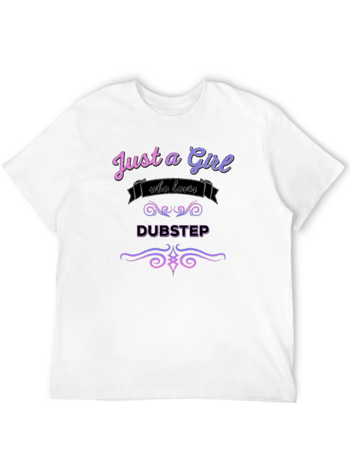 Black Just a Girl Who Loves Dubstep Graphic Tee view 12
