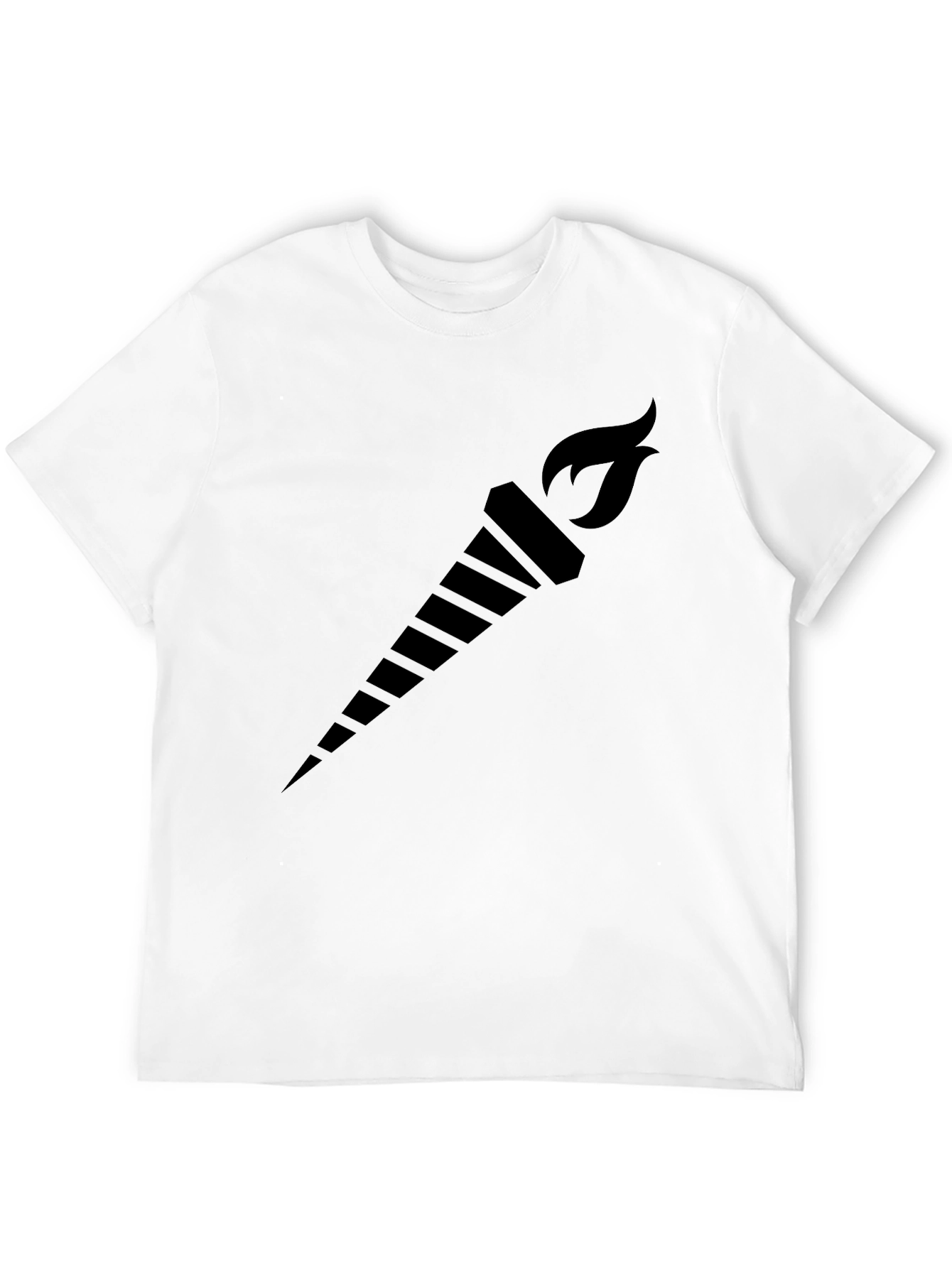 Black Torch Graphic Tee - Bold Black Design view 12
