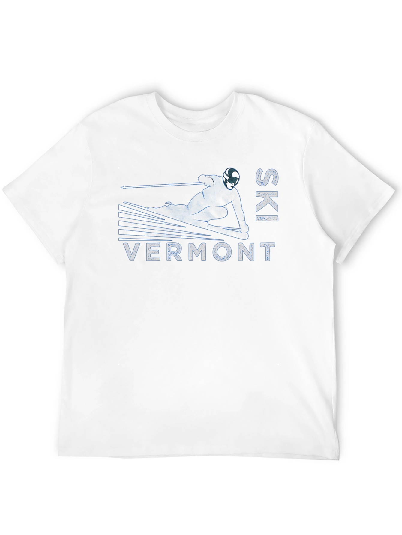 Black Ski Vermont Graphic Tee - Black Cotton T-Shirt view 12