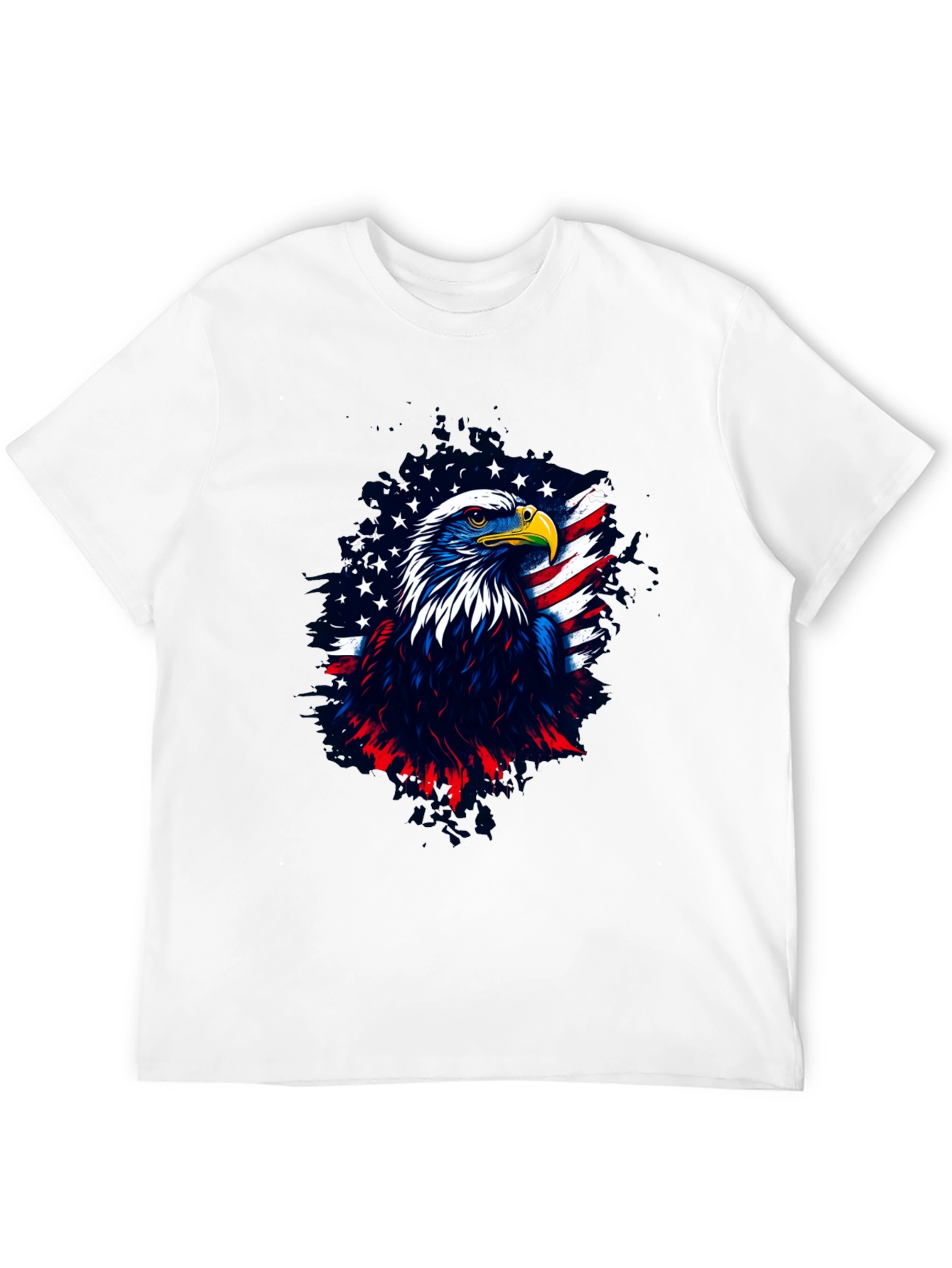 Black Patriotic Eagle Graphic Tee - Men's Black T-Shirt view 12