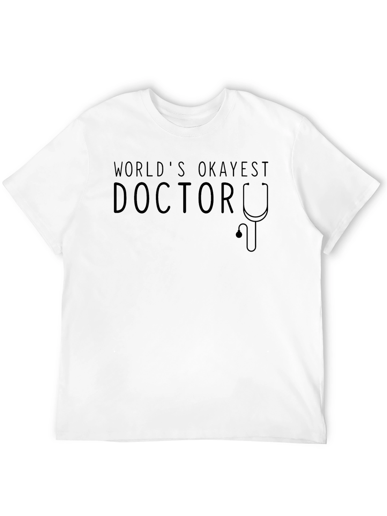 Black World's Okayest Doctor T-Shirt Funny Gift view 12