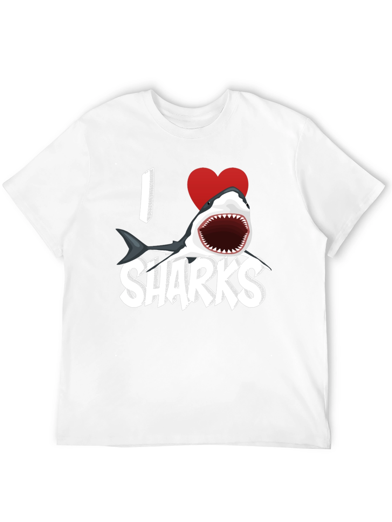 Black I Heart Sharks Graphic Tee - Black view 12