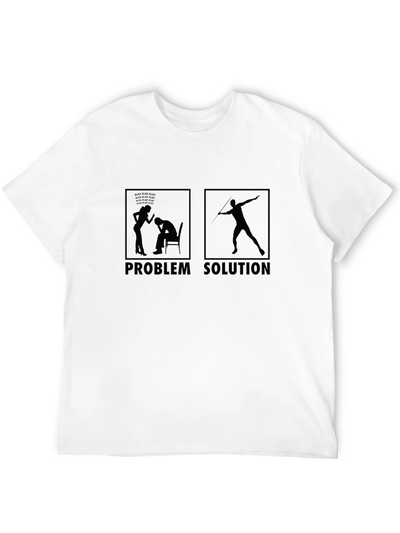 Black Problem Solution Graphic T-Shirt view 12