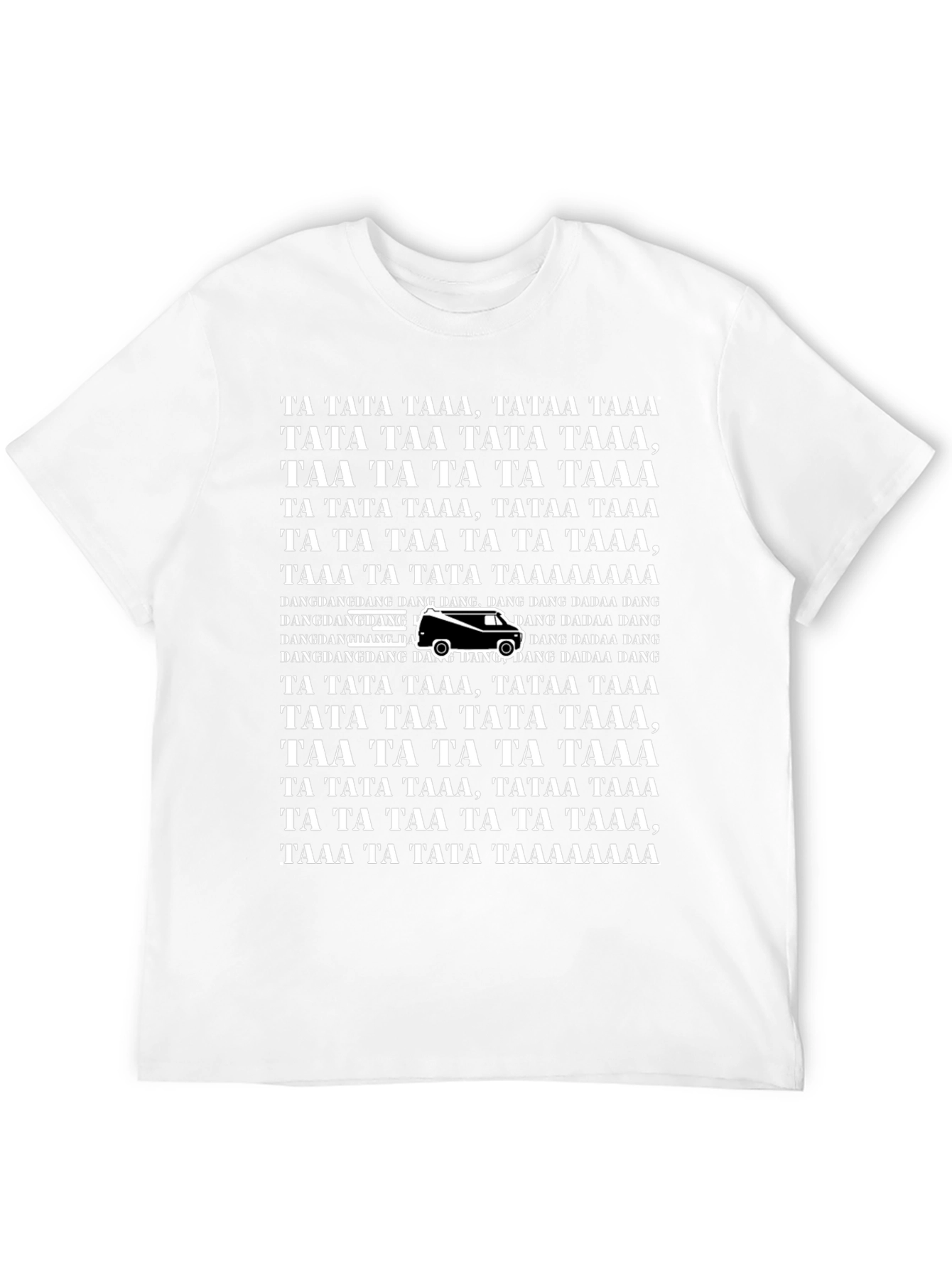 Black Ta Ta Taaa White Van T-Shirt view 12
