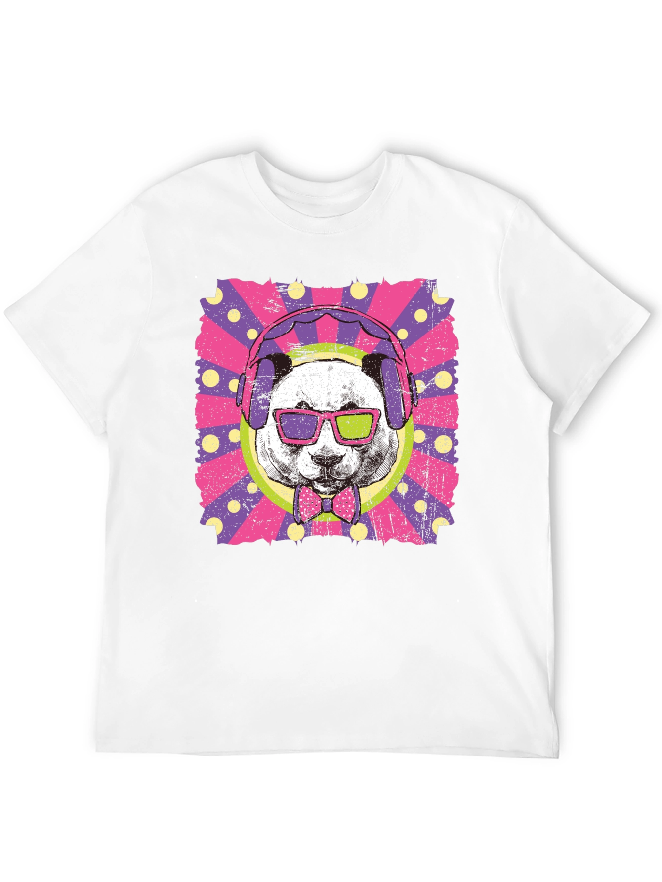 Black Cool Panda Graphic Tee view 12