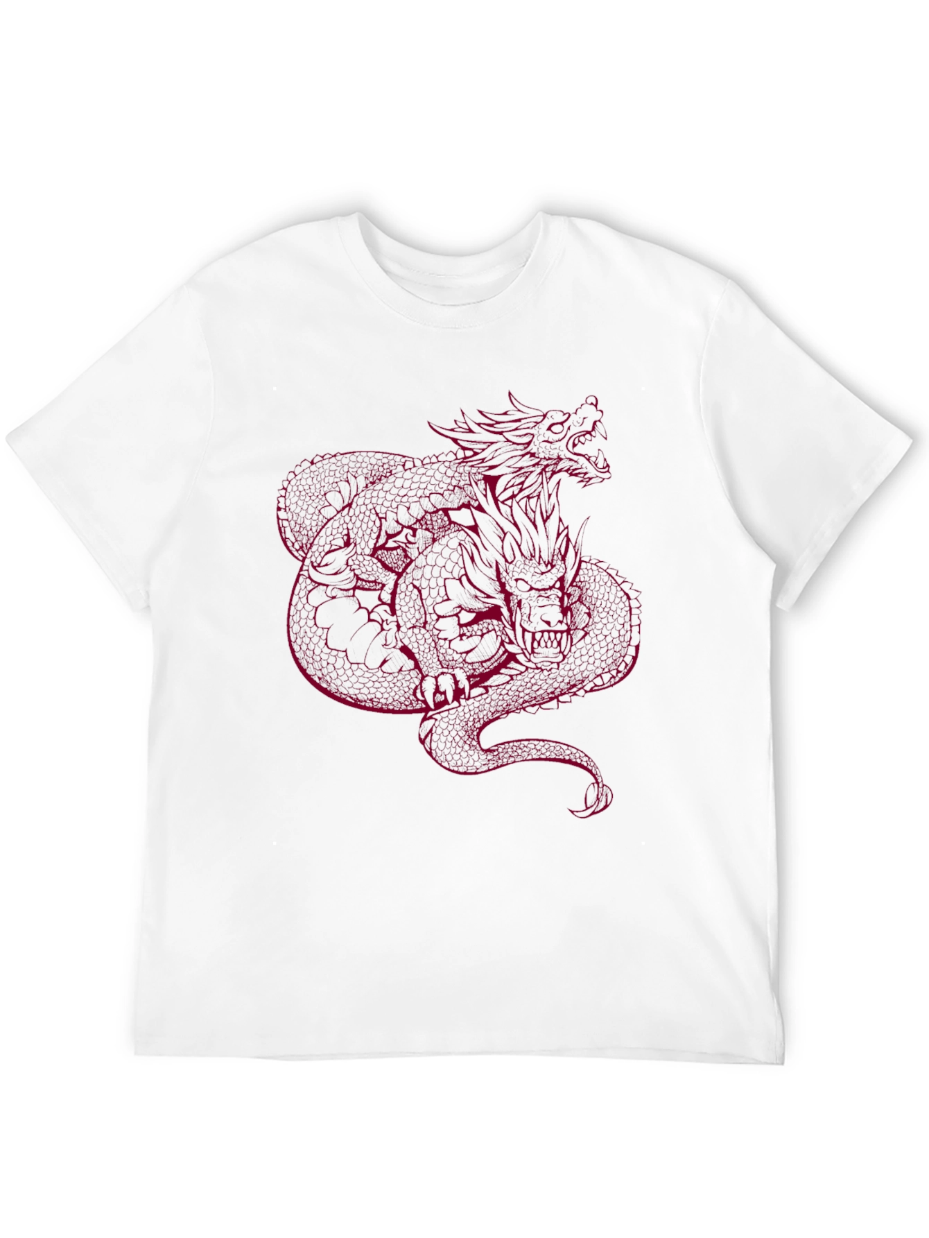 Black Dragon Graphic Tee - Red Print on Black view 12
