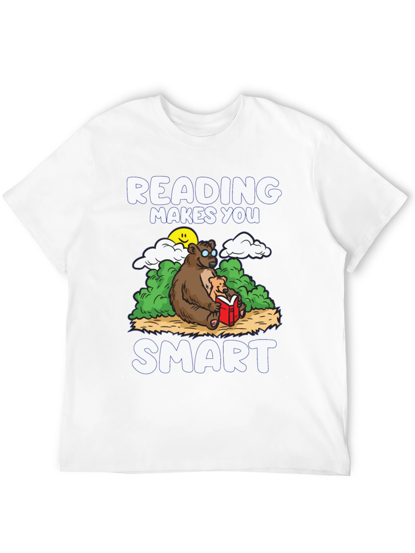 Black Reading Makes You Smart T-Shirt - Bear Design view 12