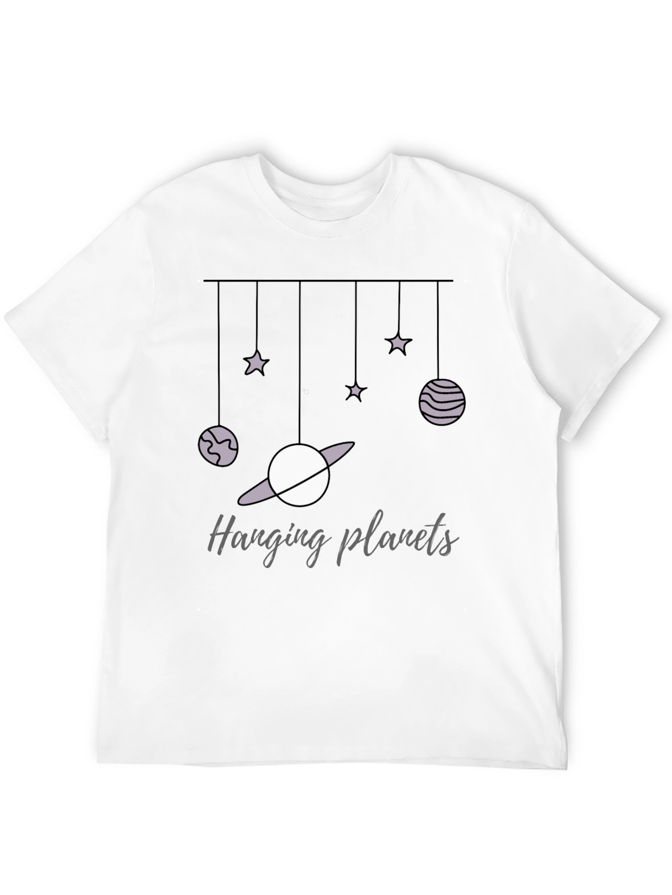 Black Hanging Planets Graphic Tee - Stylish Comfort view 12