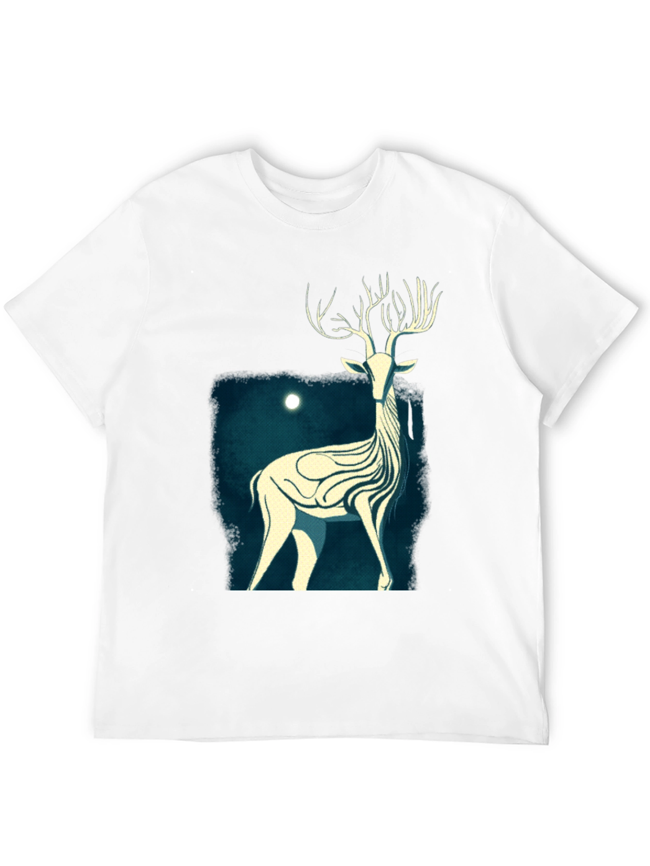 Black Mystic Stag Graphic Tee - Black Cotton T-Shirt view 12
