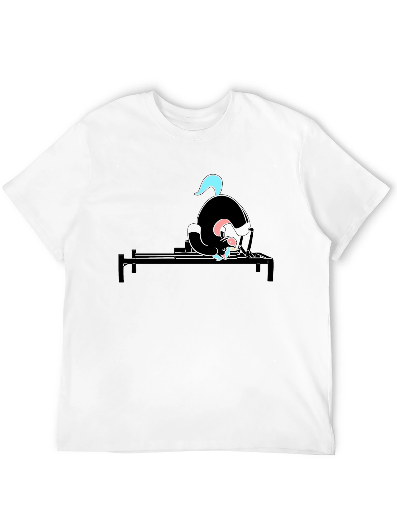 Black Black Cat Pilates T-Shirt - Funny Yoga Workout Tee view 12