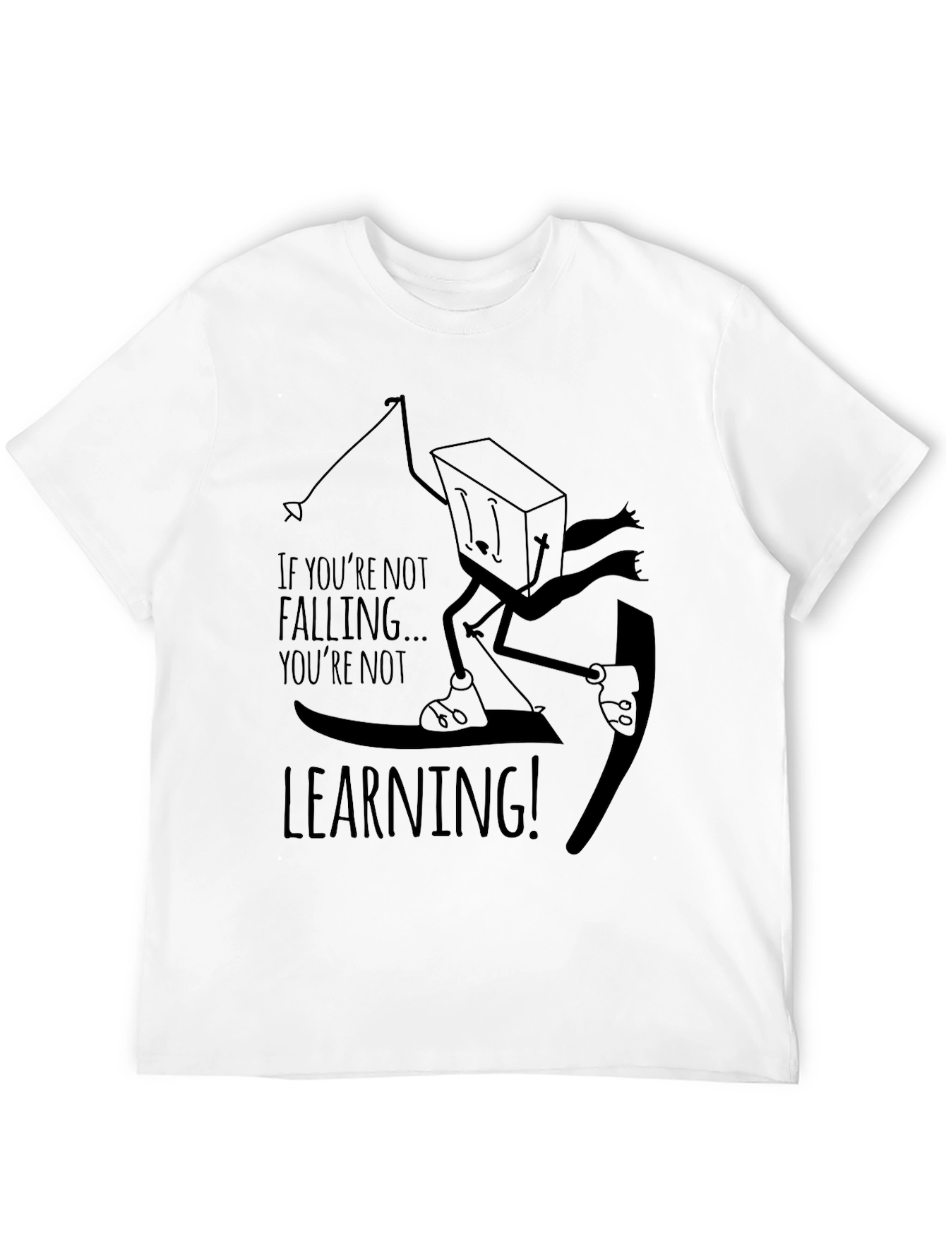 Black Funny 'Falling' T-Shirt view 12