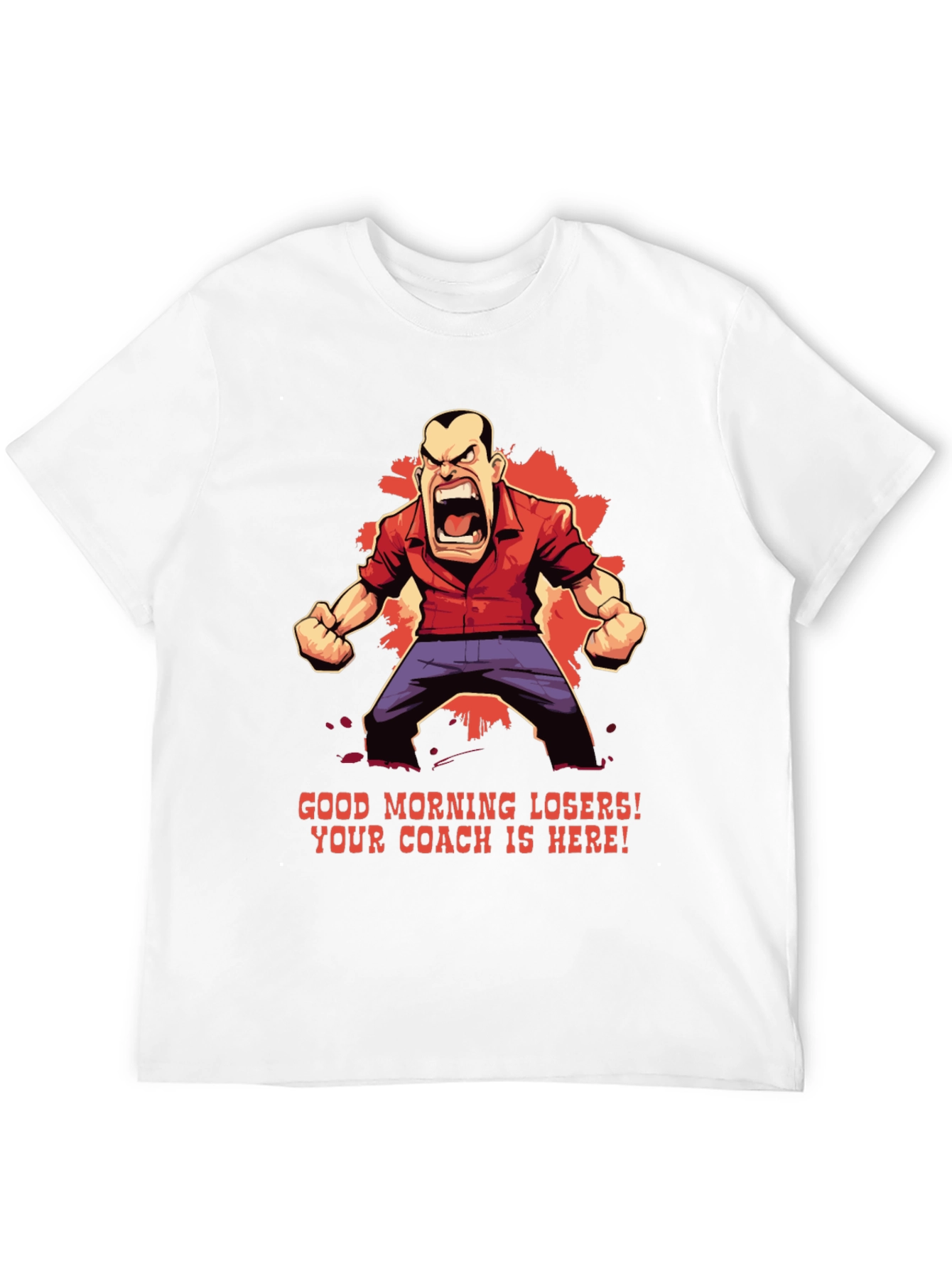 Black Good Morning Losers Coach T-Shirt view 12