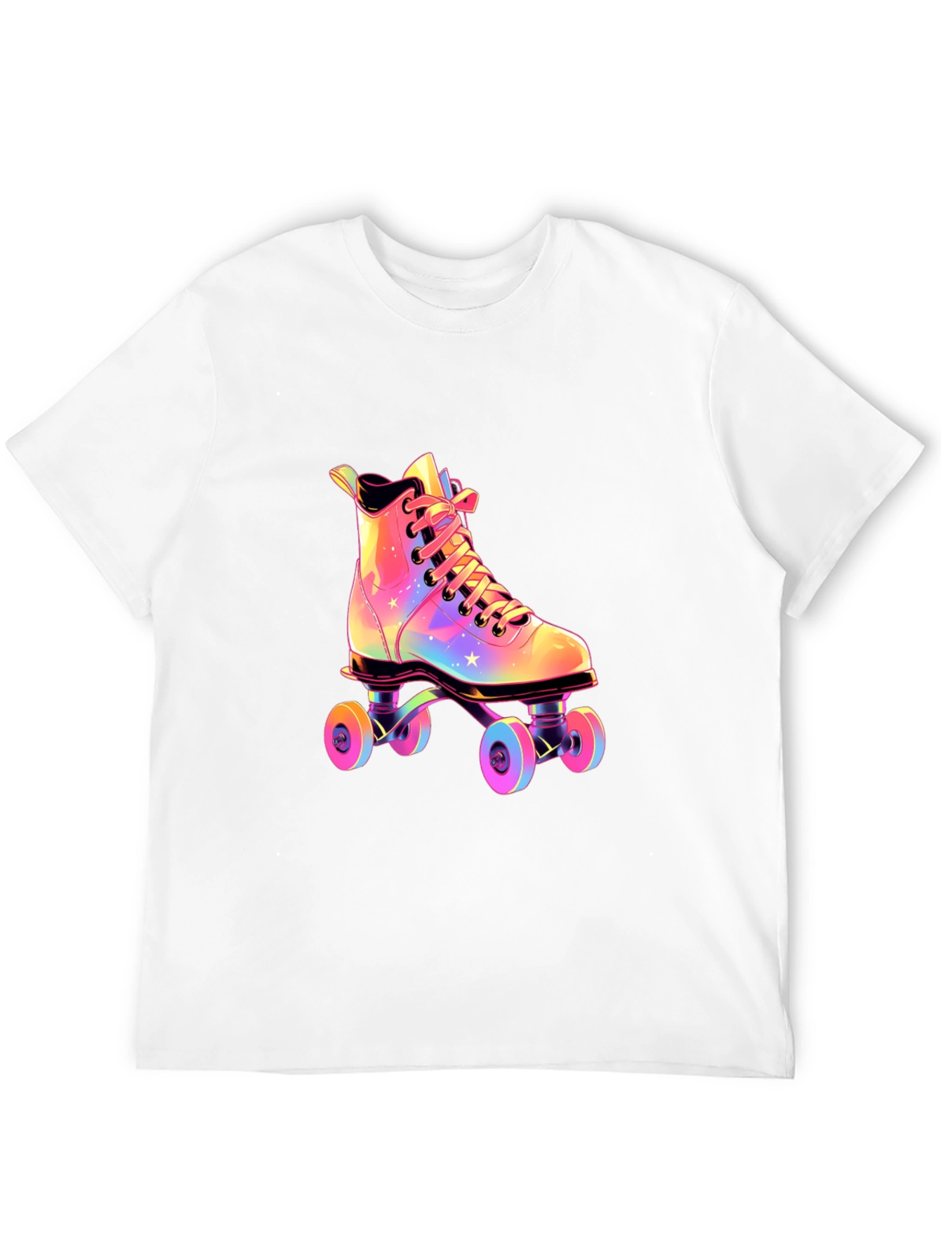 Black Retro Roller Skate T-Shirt view 12