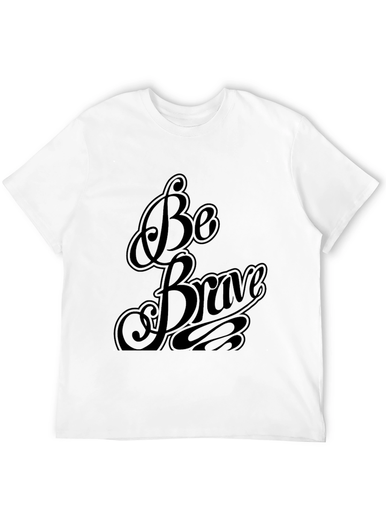 Black Be Brave Black Graphic Tee view 12