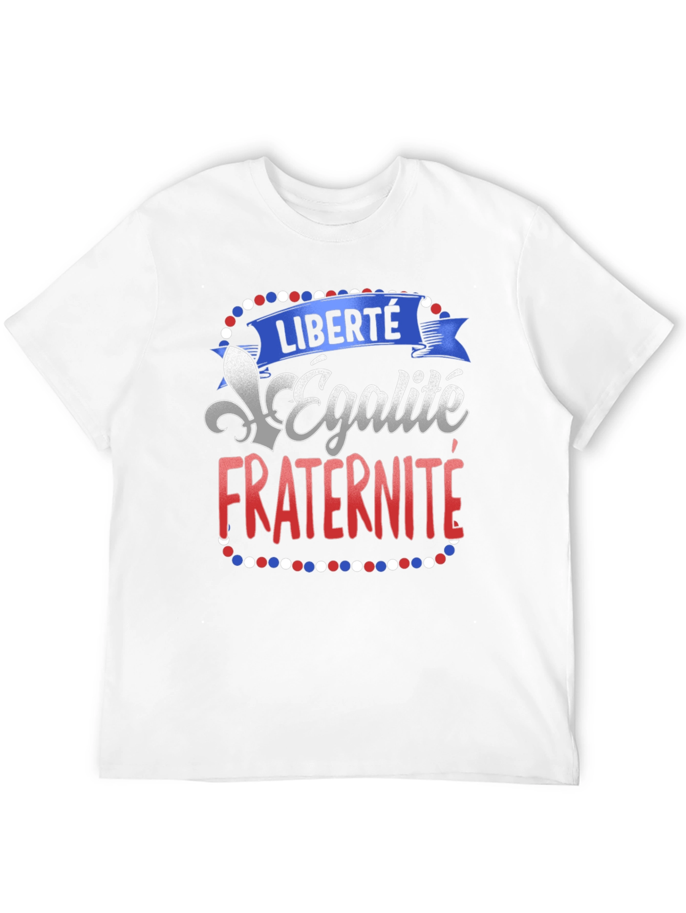 Black French Liberty Equality Fraternity T-Shirt view 12