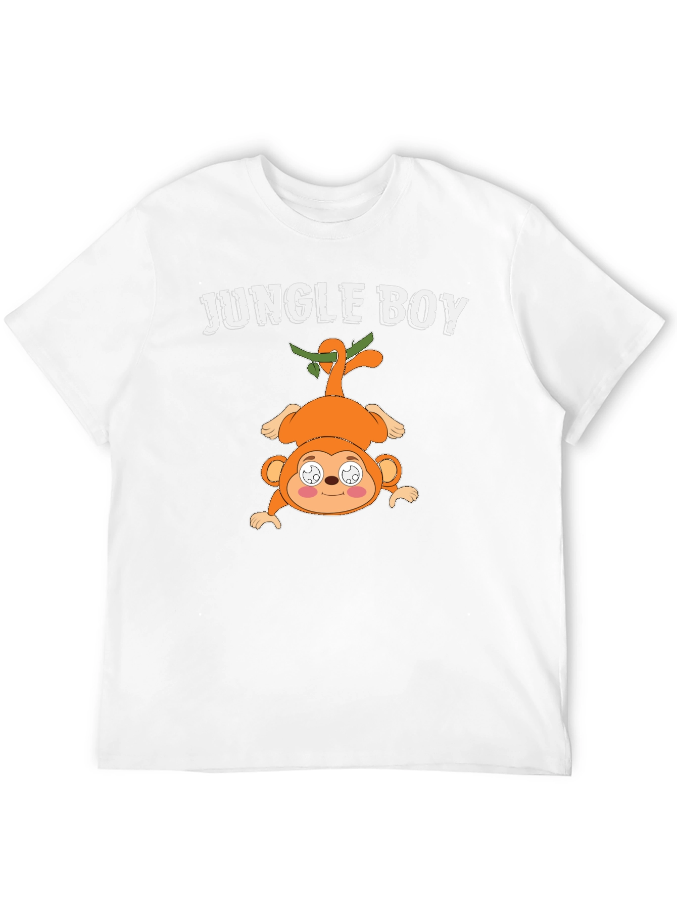 Black Jungle Boy Cartoon Monkey Graphic Tee view 12