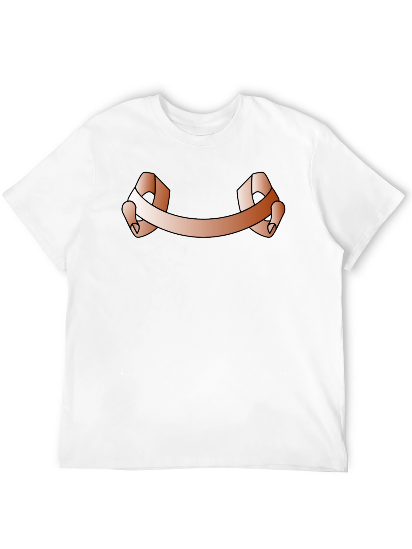 Black Men's Black T-Shirt with Ribbon Graphic view 12