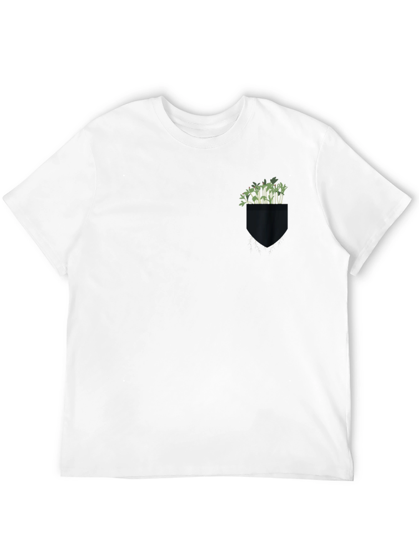 Black Pocket Sprouts Graphic Tee - Black Cotton Comfort view 12