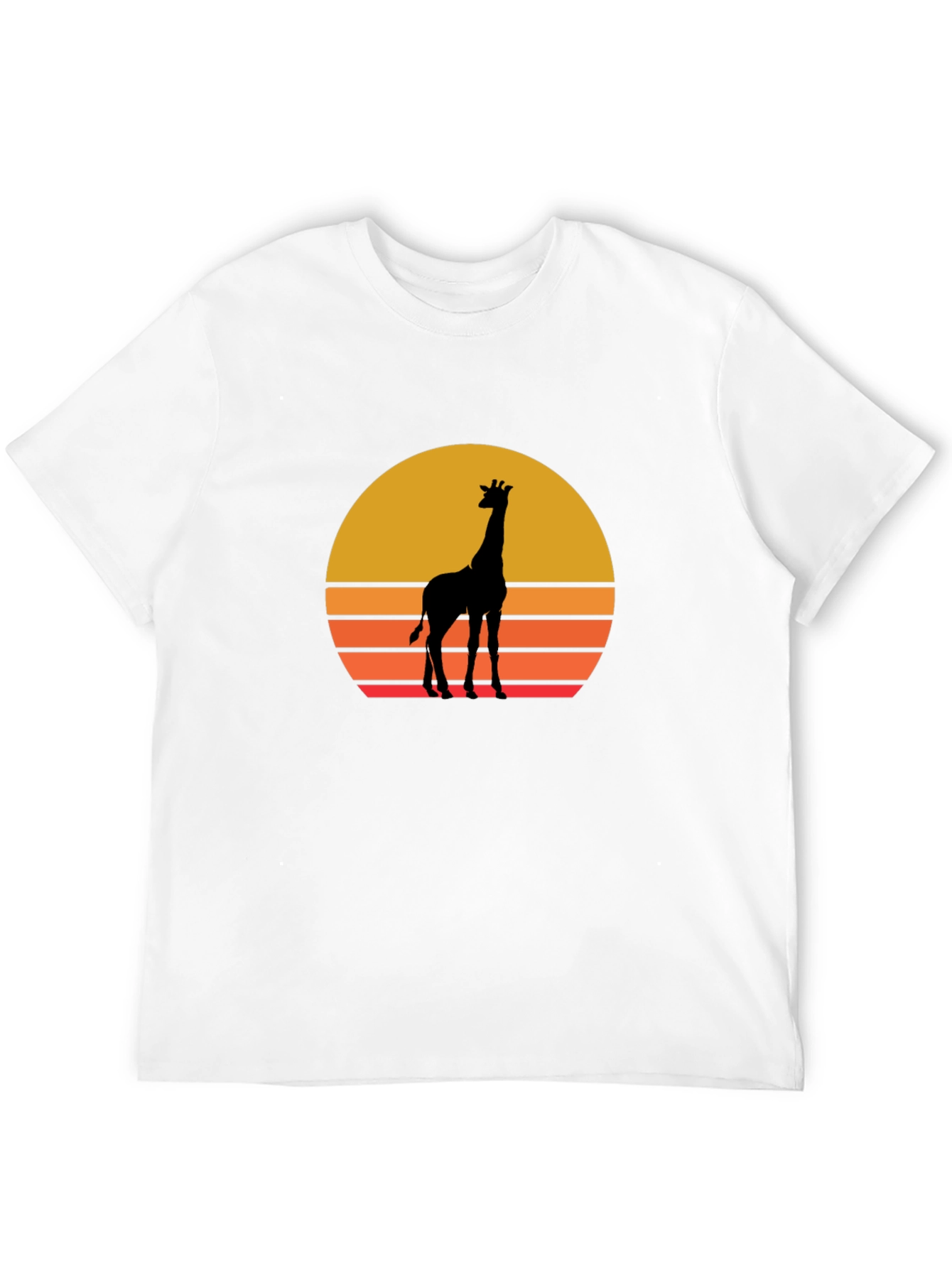 Black Giraffe Sunset T-Shirt - Unique Graphic Tee view 12