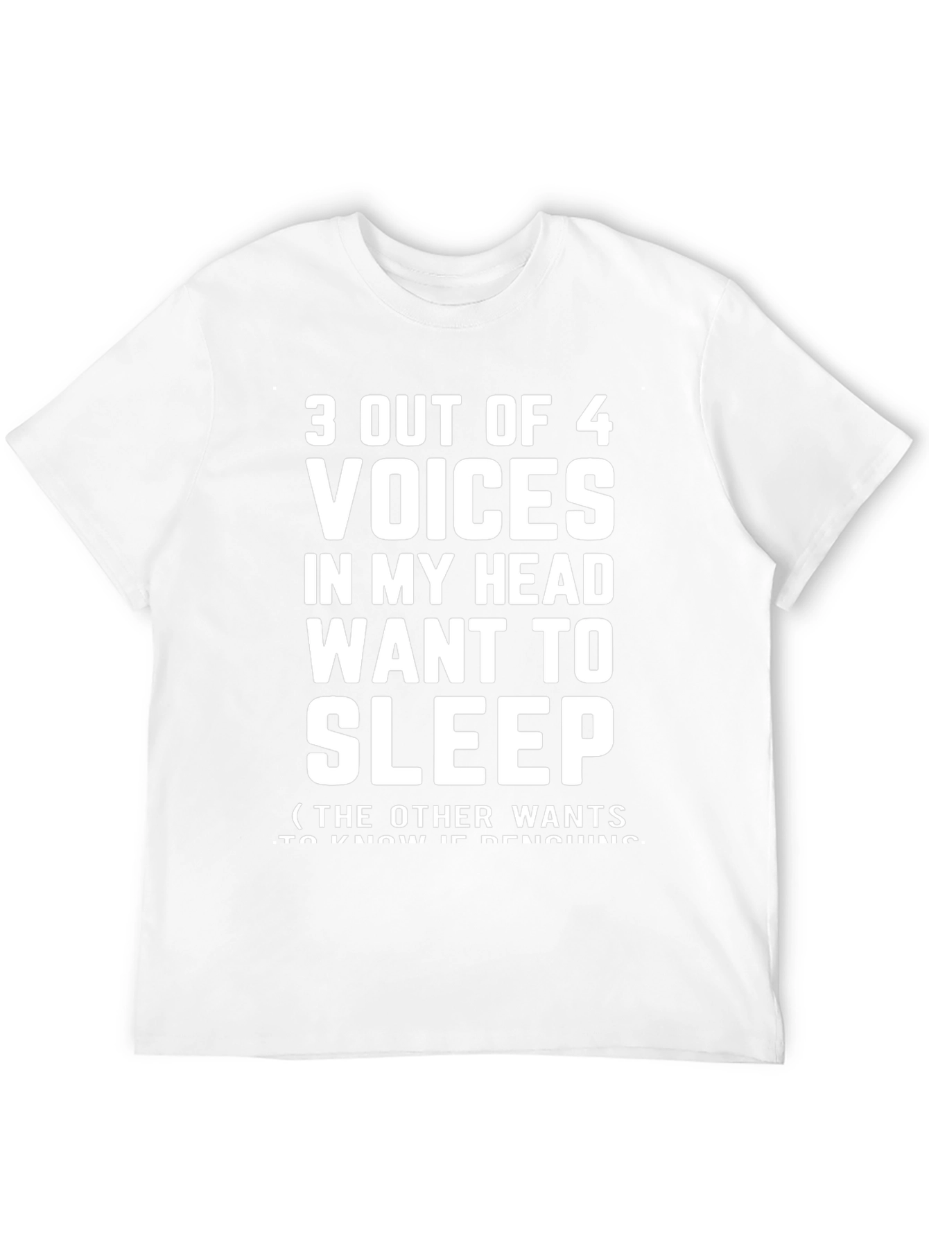 Black 3 Out of 4 Voices in My Head T-Shirt view 12