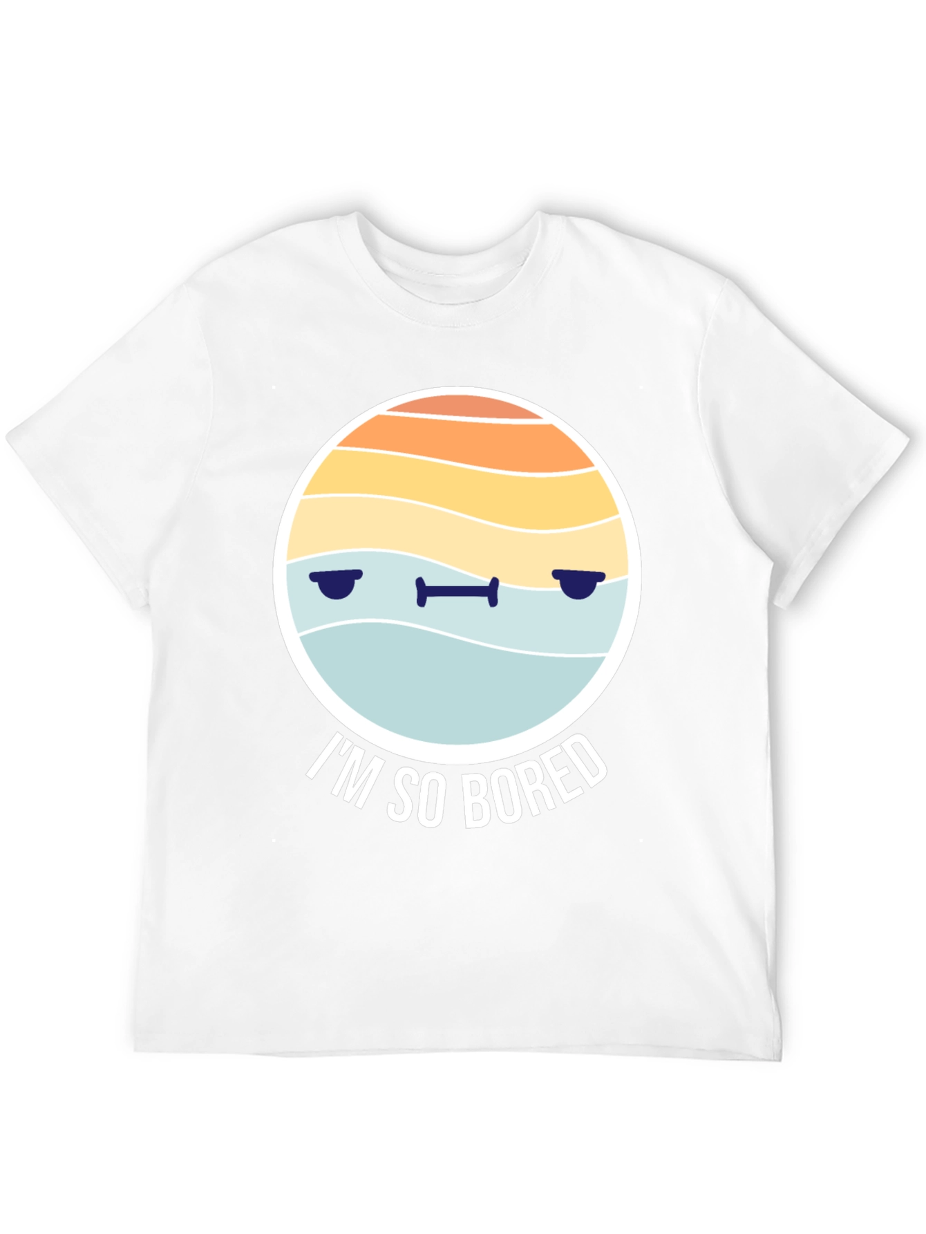 Black Bored Emoji Graphic T-Shirt - Unisex Black Tee view 12