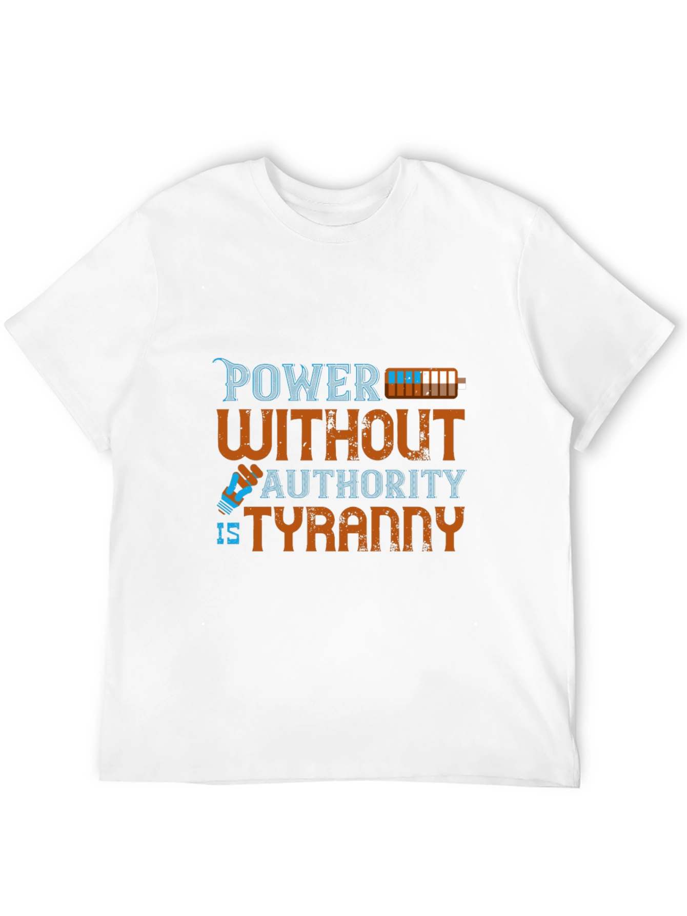 Black Power Without Authority T-Shirt - Tyranny view 12