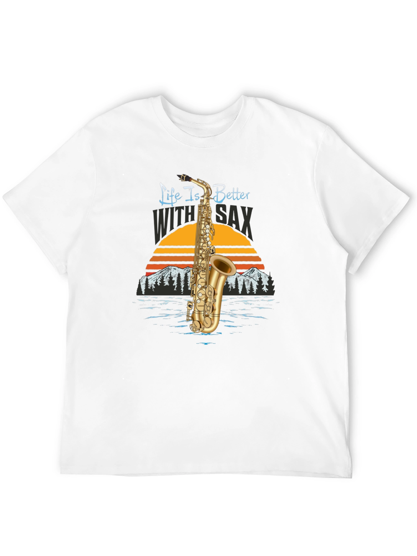 Black Life is Better with Sax Black T-Shirt view 12