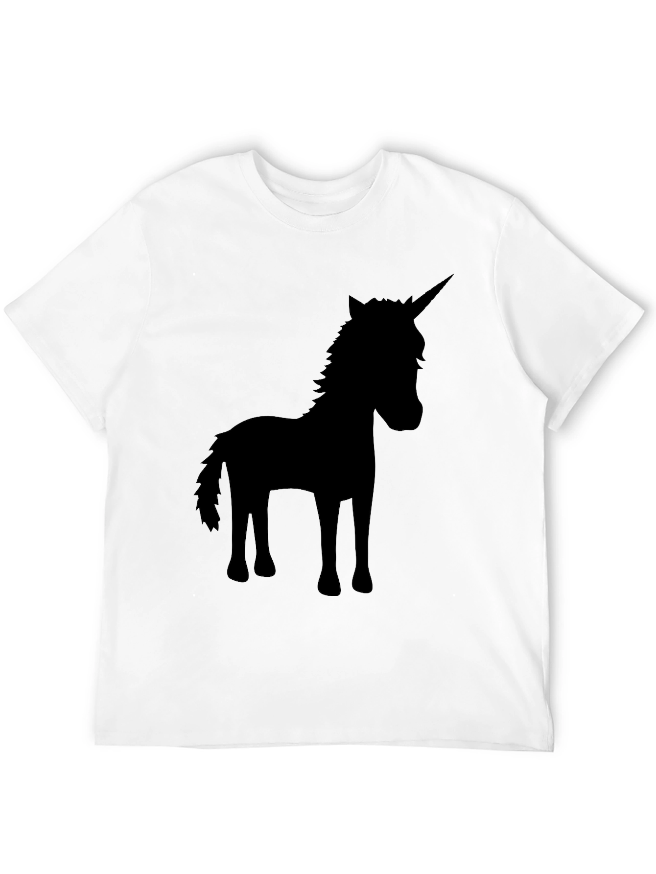 Black Unicorn Silhouette Black T-Shirt view 12